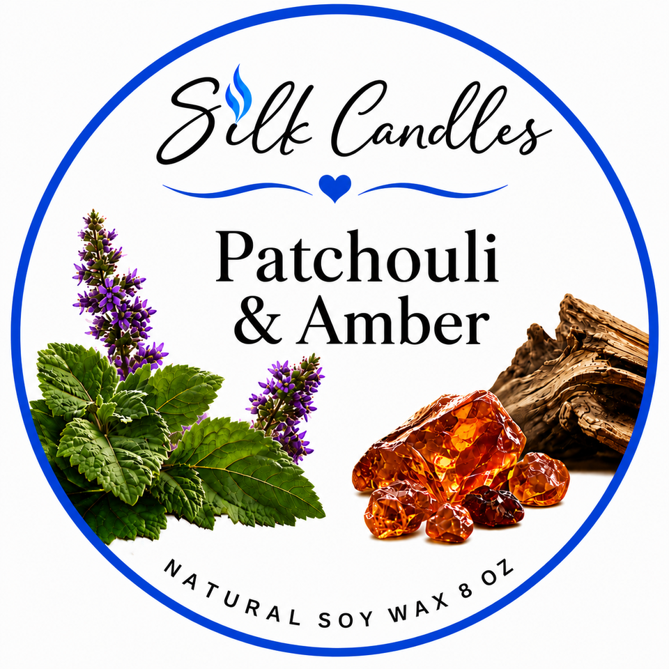 Patchouli & amber label 