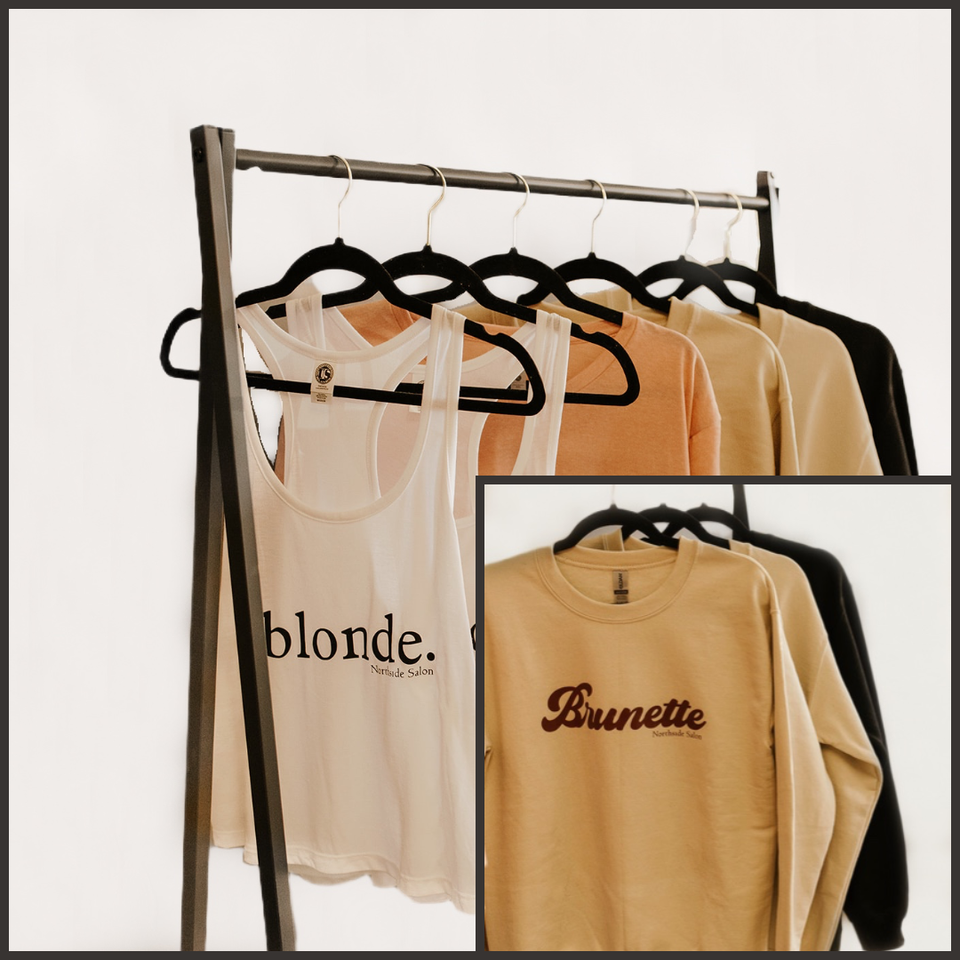 Collage.blonde.brunette.shirts