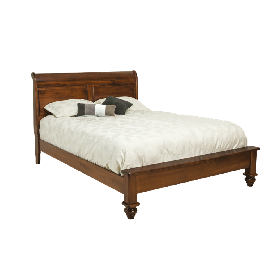 Aw dallas sleigh bed with bun feet and low footboard