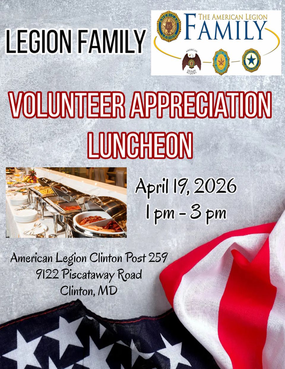 Volunteer appreciation lunch flyer