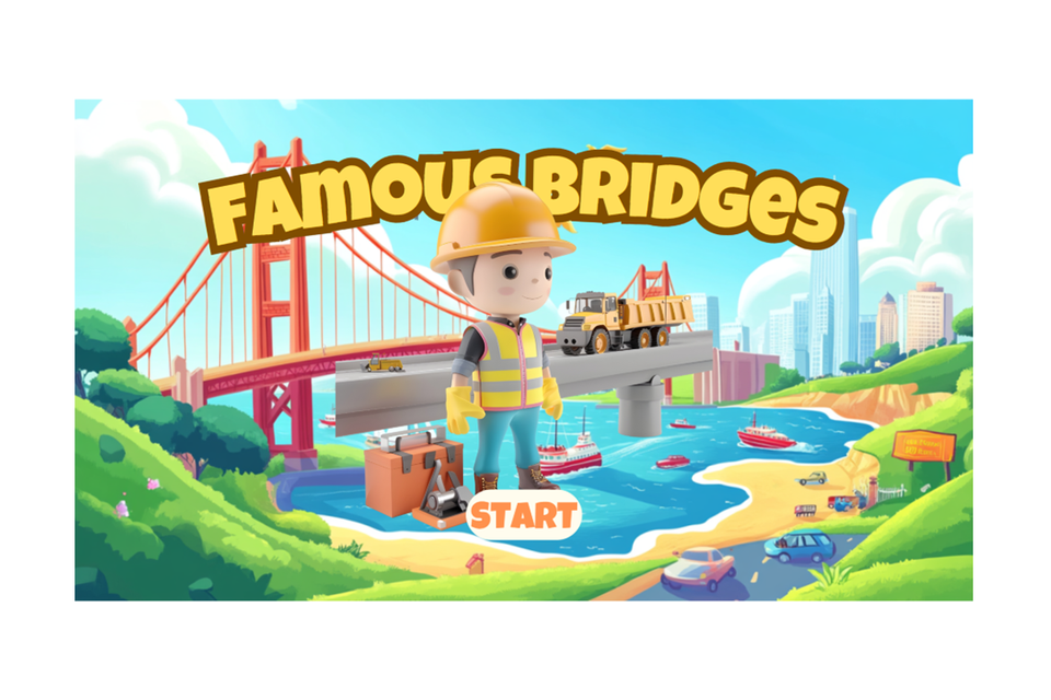 Famous bridges   kids interactive quiz game