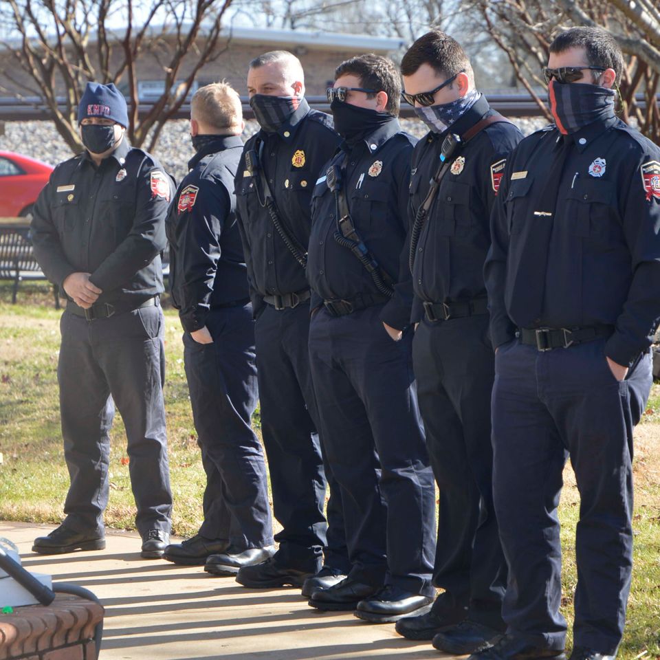 First responders attend the prayer rally