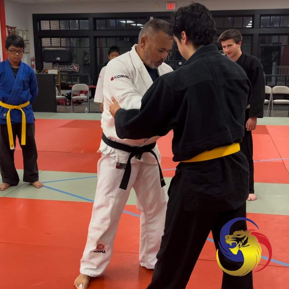 karate student and instructor