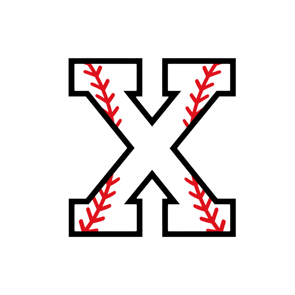 Sports   baseball letter x