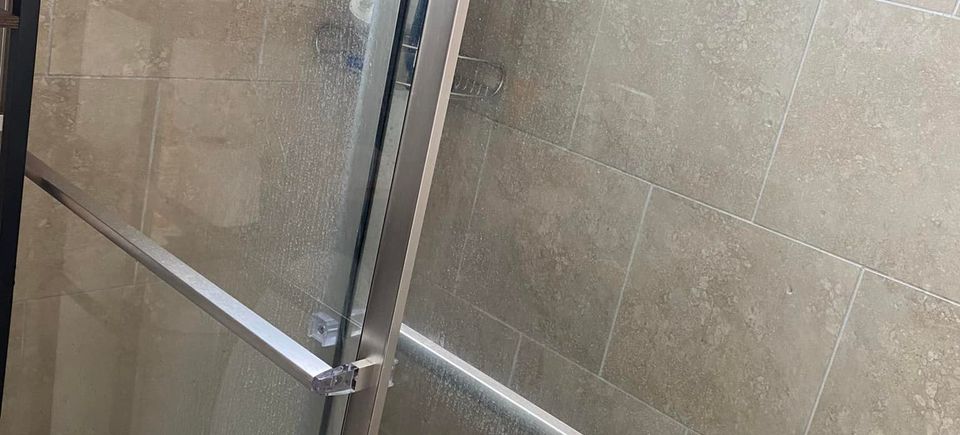 Shower door   dirty