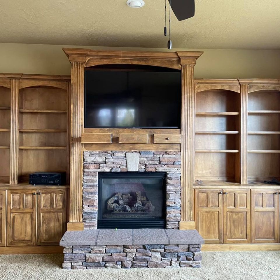 Refinished entertainment center in boise id