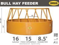 Bull hay feeder features