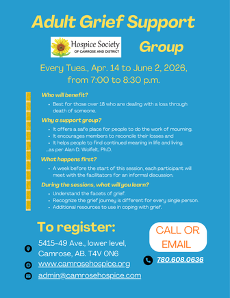 Adult support group april june 2026