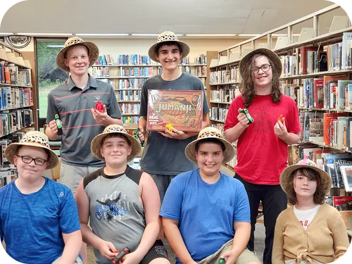 Playing jumanji in the library original