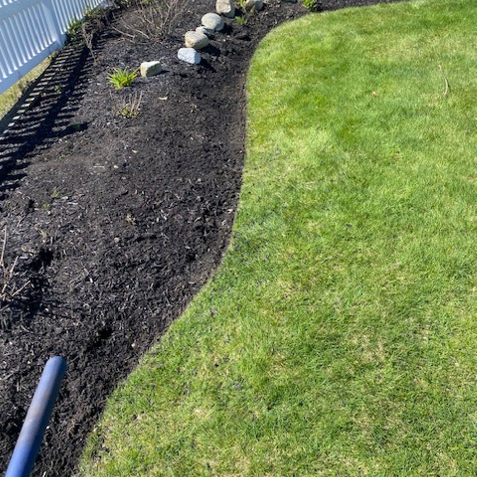 Sullivan mulch backyard fence before 1