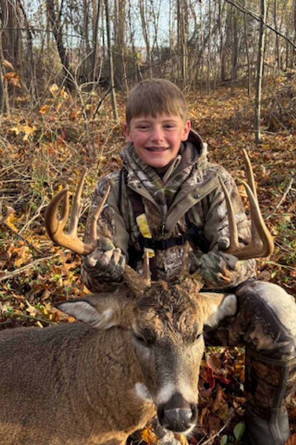 Thirteen-year-old, Ethan Warfel harvested his buck in 5B on 11/7/25.