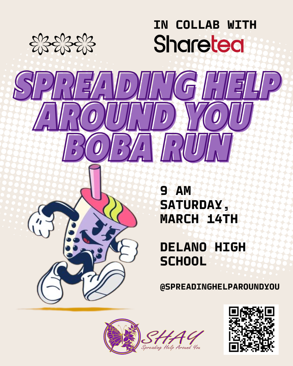 Boba run flyer