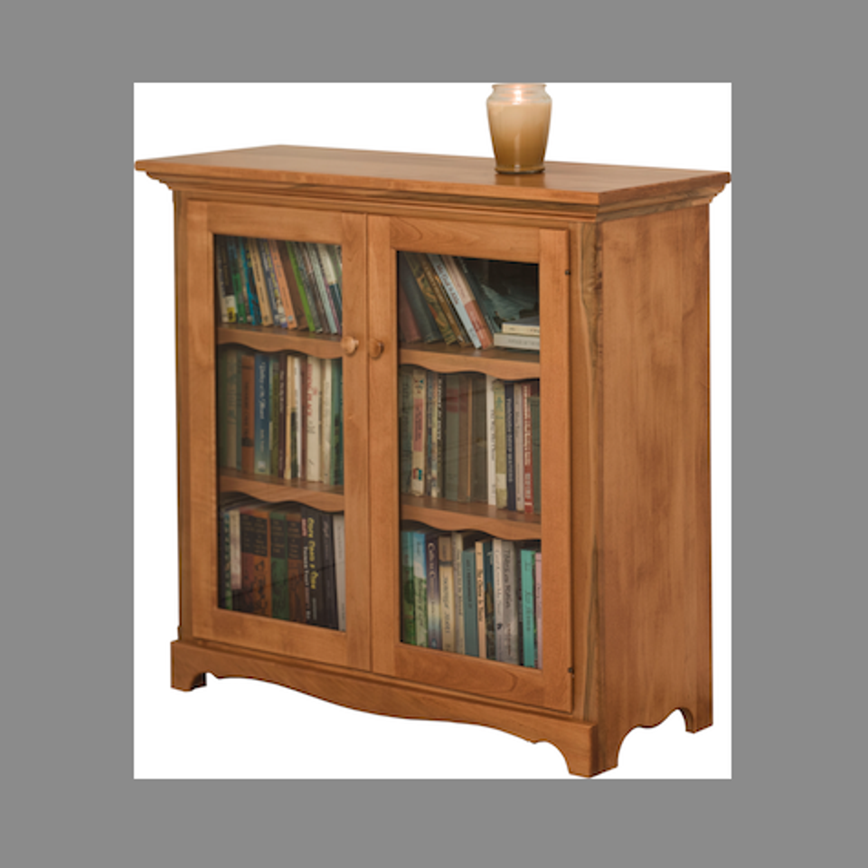 Ww maple grove glass door bookcase