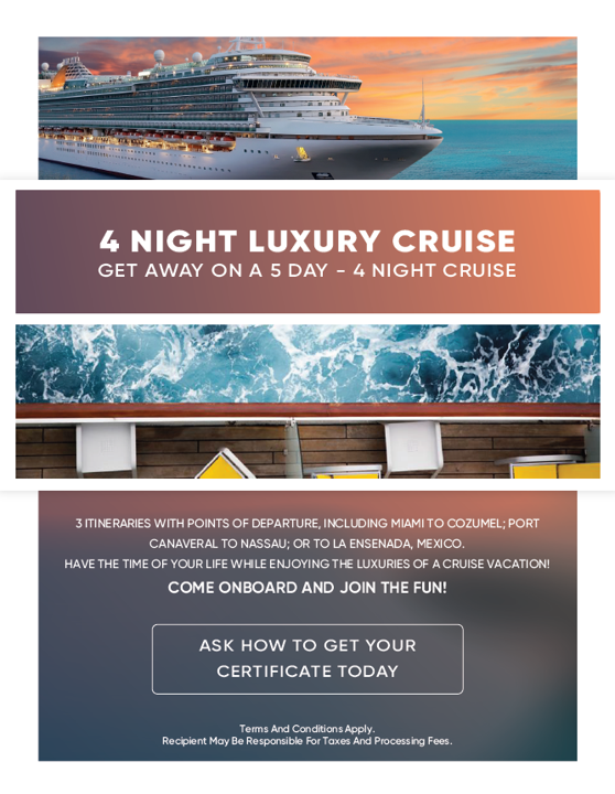 Print   4 night cruise