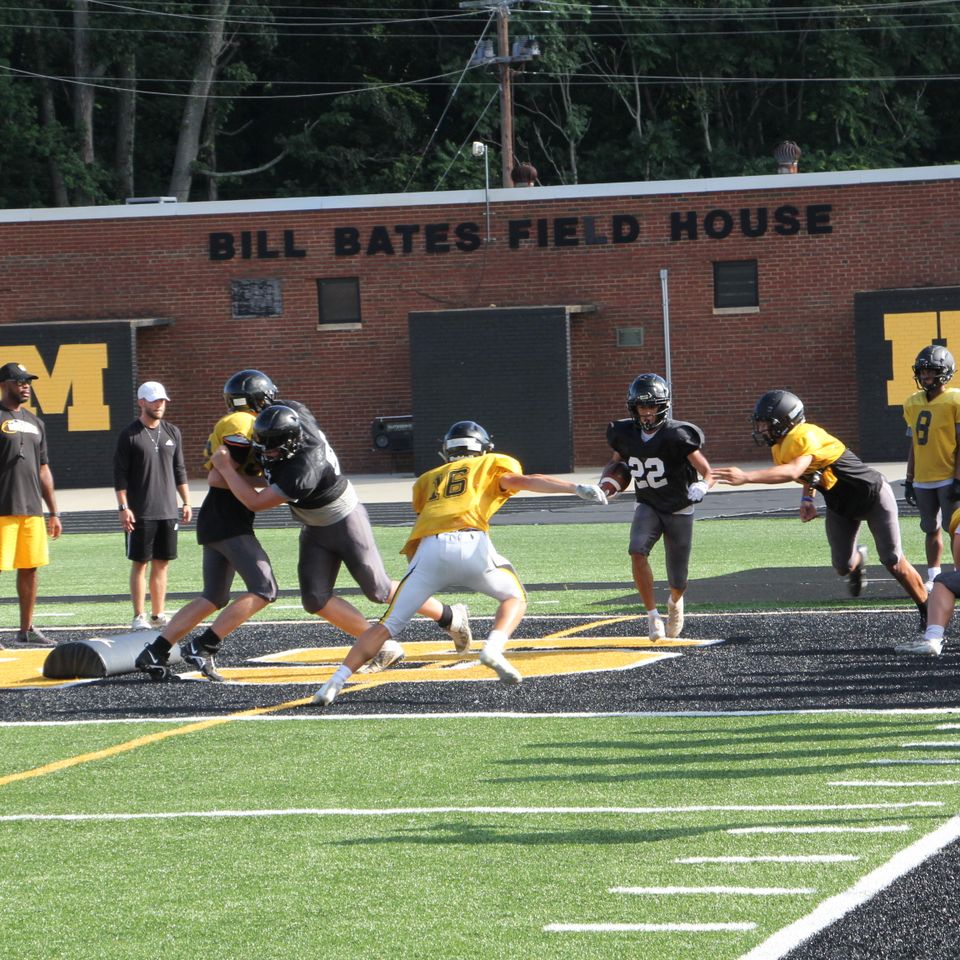 Backs work on run game