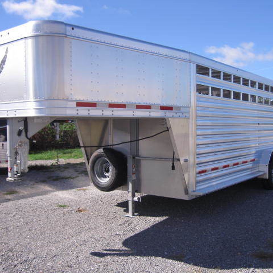 New featherlite stock trailer