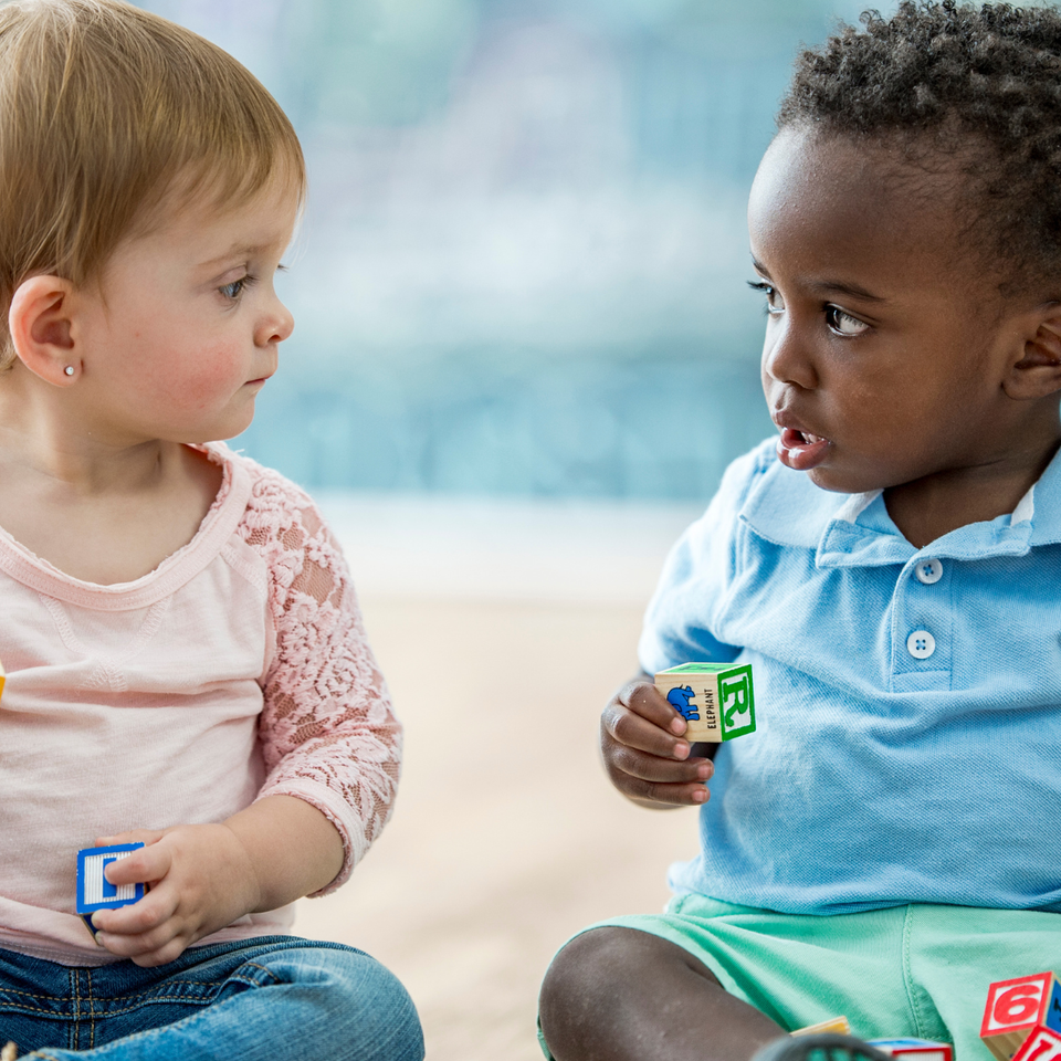Infant boy and girl