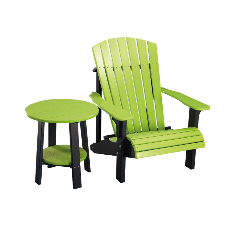 Hlf deluxe end table lime with dlx. chair