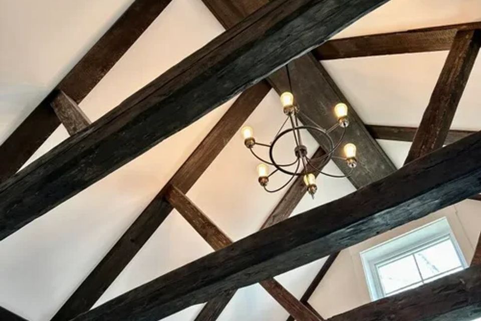 Historic ceiling wood beams