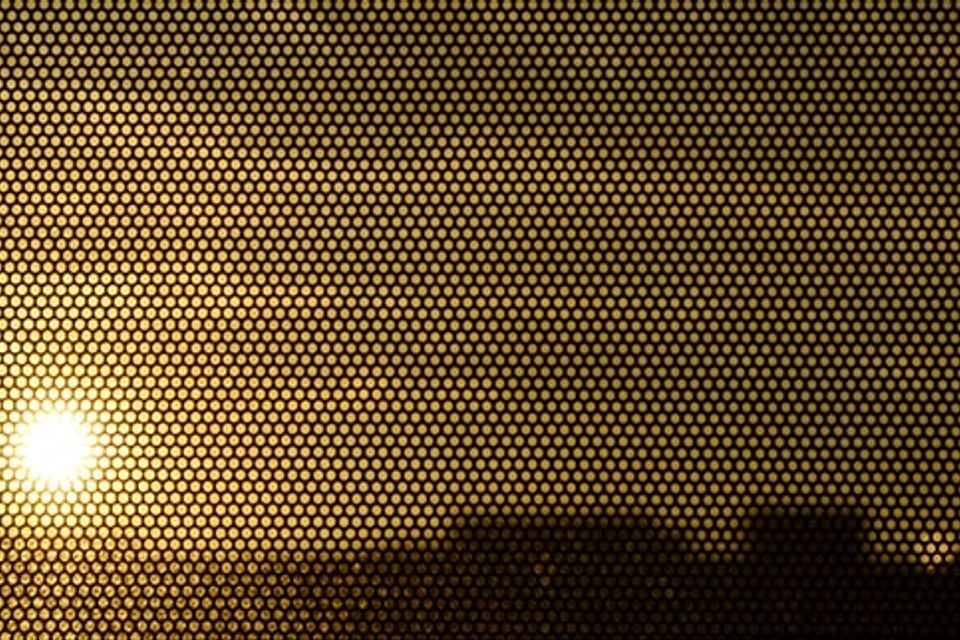 Perforated window glass