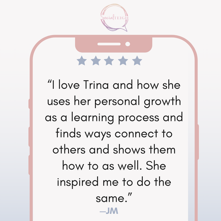 Jm  pink blue pastel gradient phone mockup client testimonial instagram post