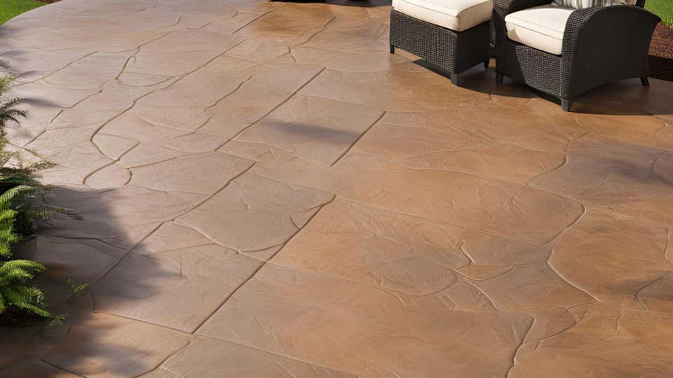 Stamped concrete patio ideas  color options