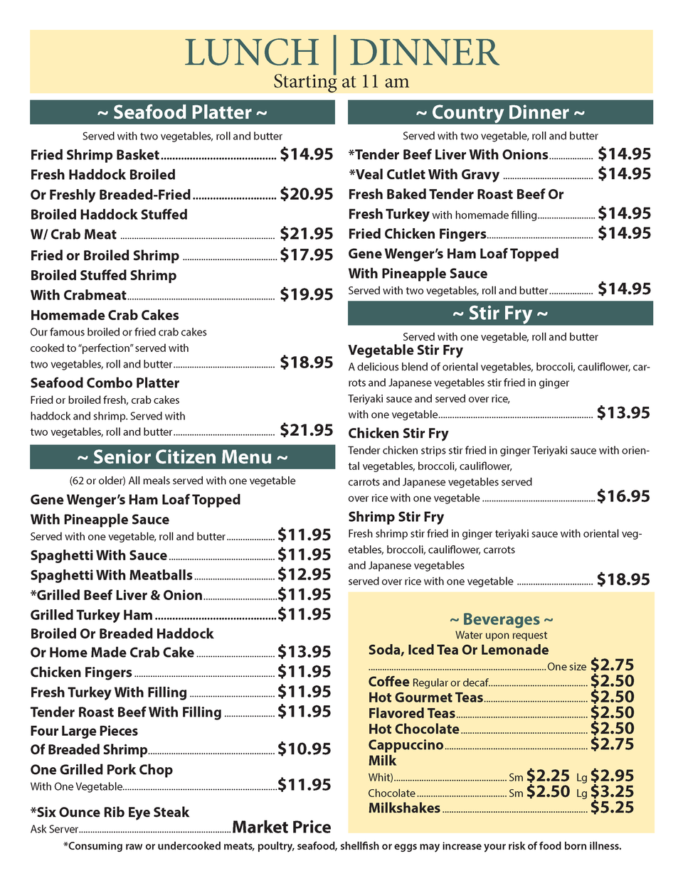Cmr lunch dinner menu page 15
