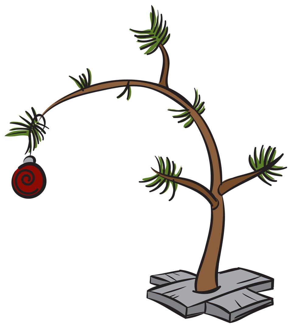 Clip art charlie brown christmas tree tree only