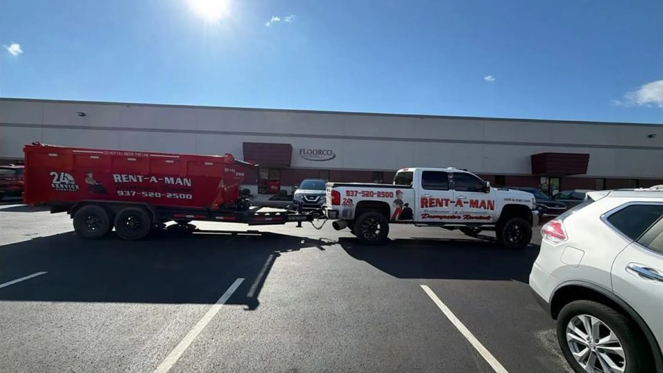 Rent-A-Man Dumpster Rentals truck.