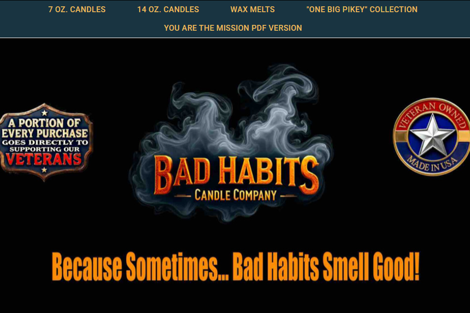 Bad habits candle