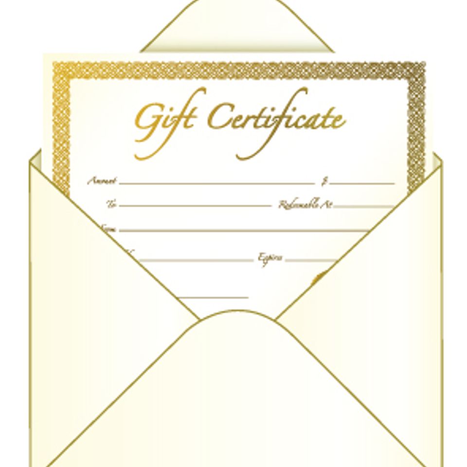Gift certificate image