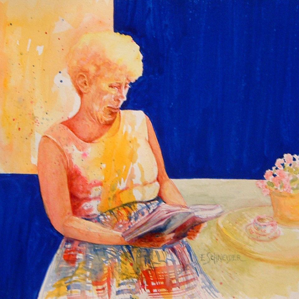 Afternoon tea with a book