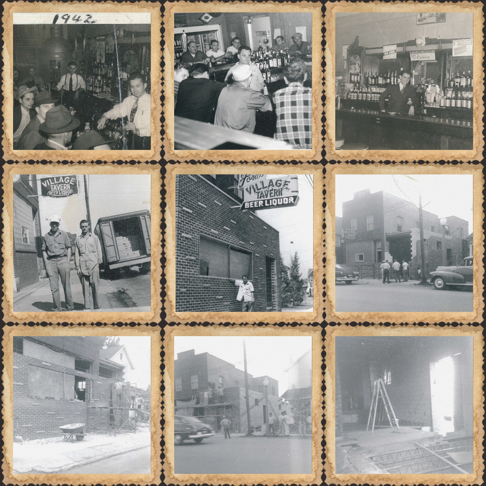 Vintage photo collage village tavern (1)