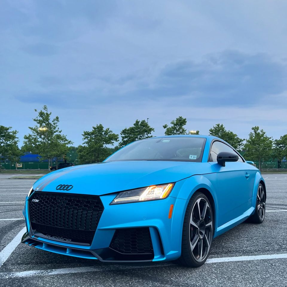 Blue audi
