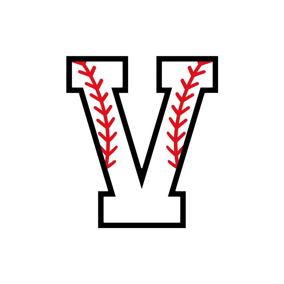 Sports   baseball letter v
