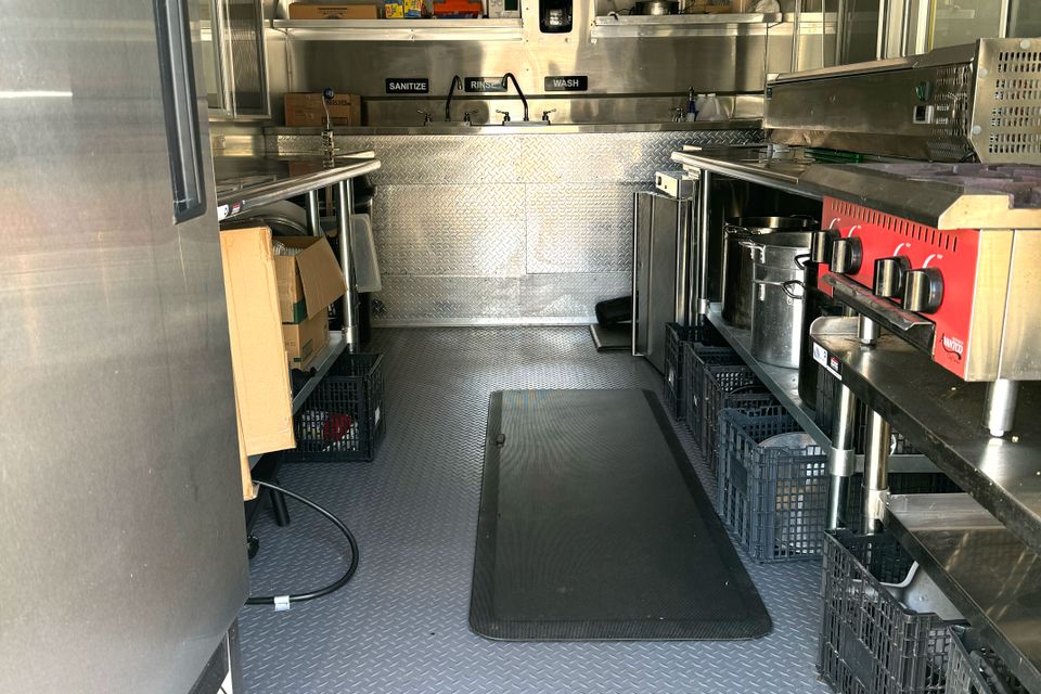 Food trailer interior