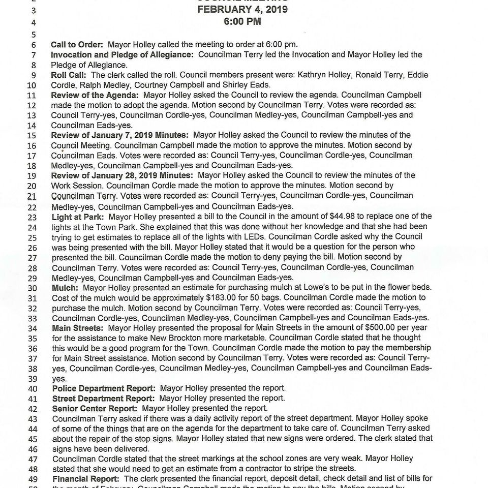 February 4  2019 council meeting page 1