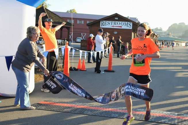 Carrie winning halloween half