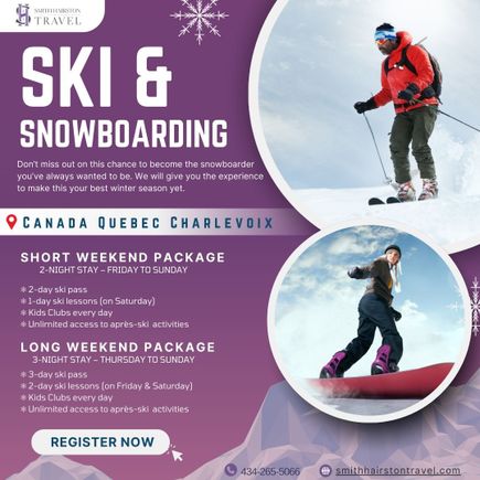 Quebec winter ski trip