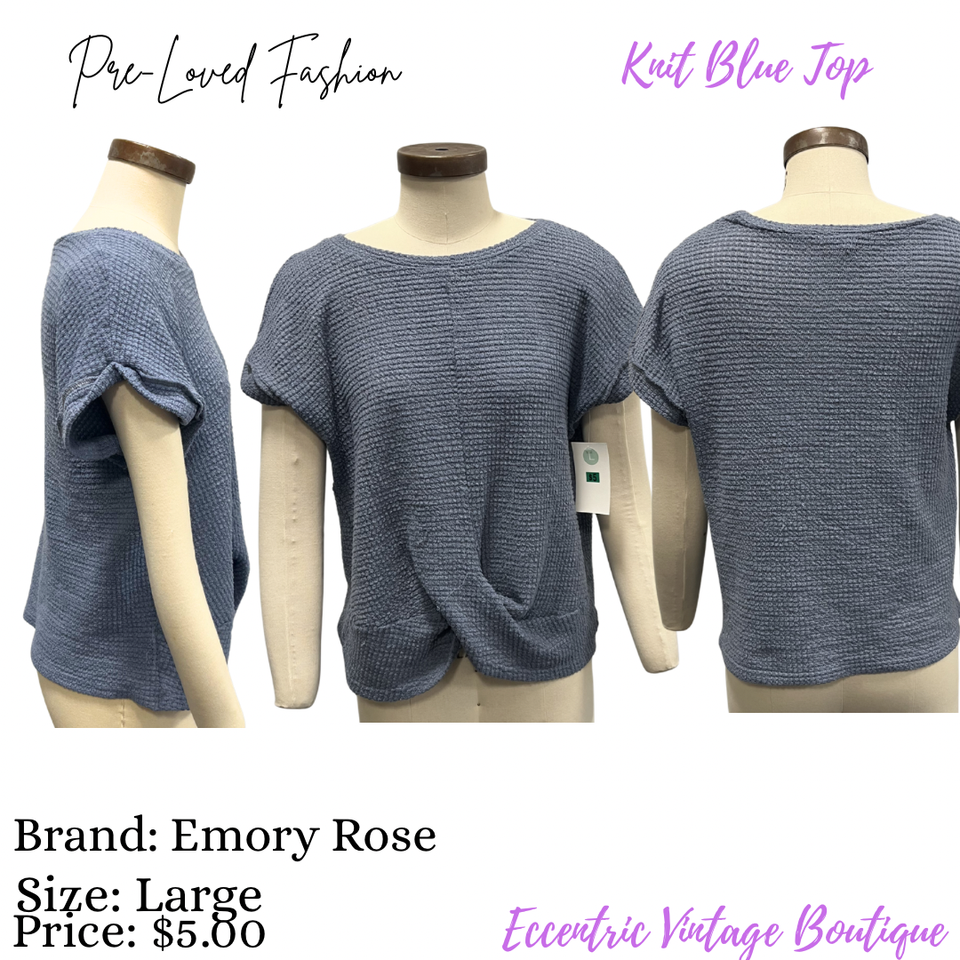 Knit blue top