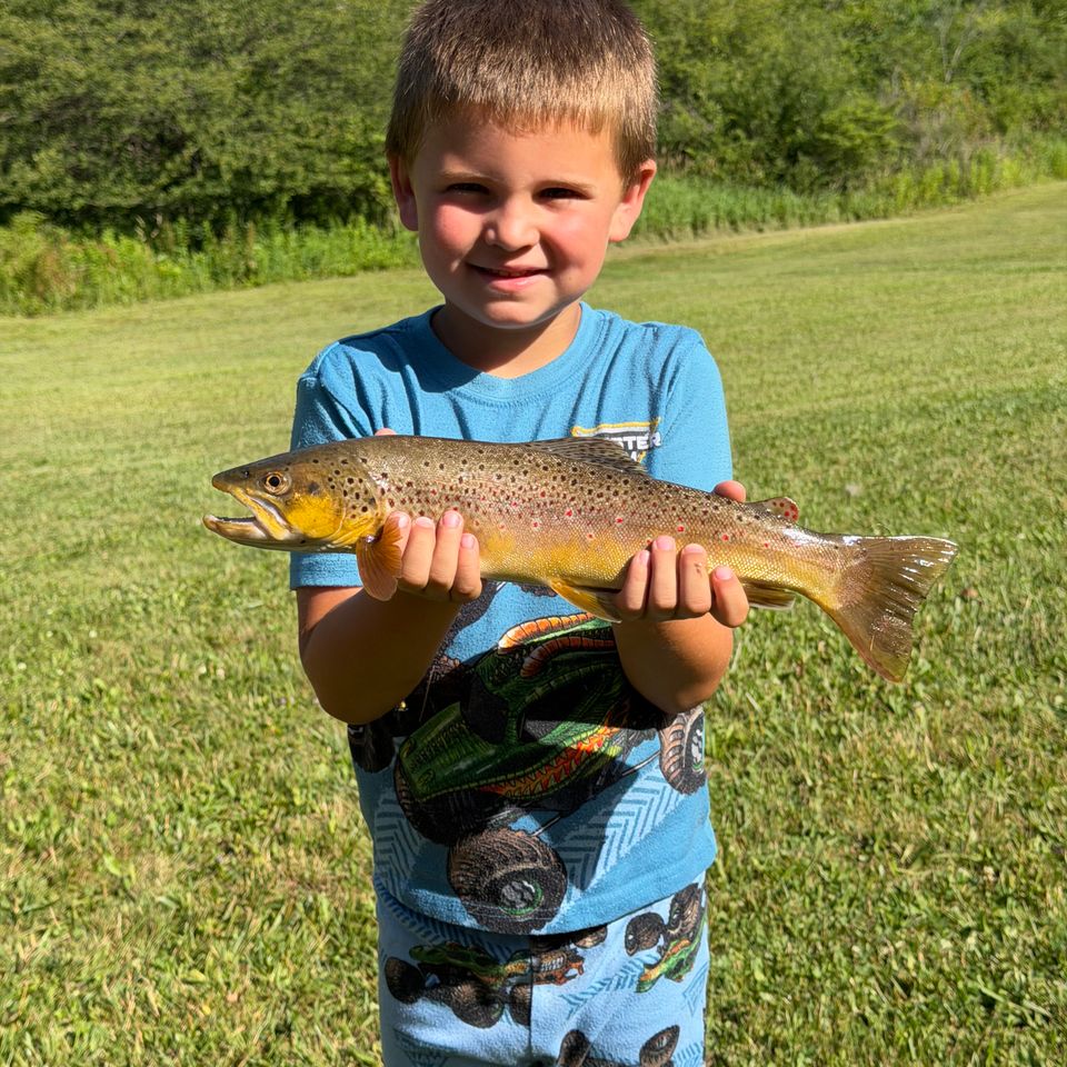 Five-year-old, Owen Etter from Wrightsville, caught this 17" Brown Trout