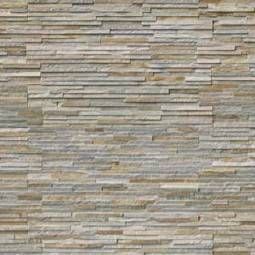 Golden honey pencil stacked stone panels
