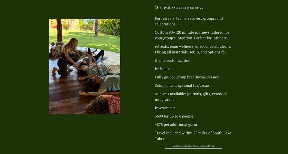 Screenshot- Blackbird Breathwork - KPCopy's work with them