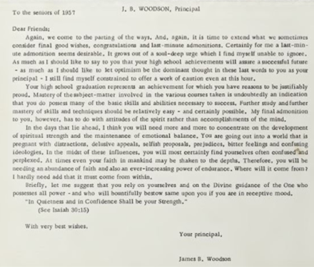 Woodson message