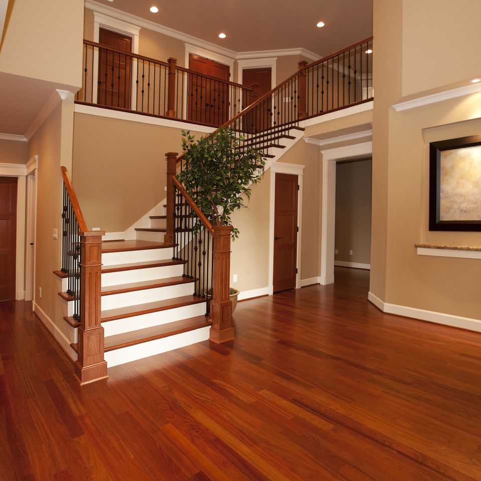 Hardwood floor with wood trim flooring house level and combine cream white wall paint and mix ceiling lamp with floating floorboards plus floating wood floor20160615 4371 g9gv46