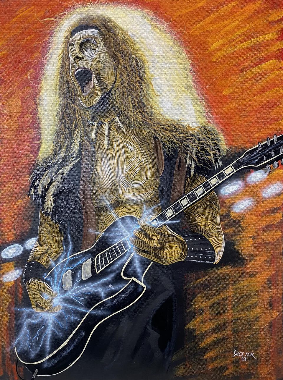 Hand-painted portrait art collection by Skeeter's Grafix.