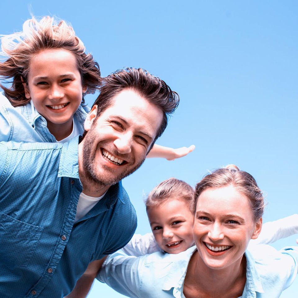 Family smiling