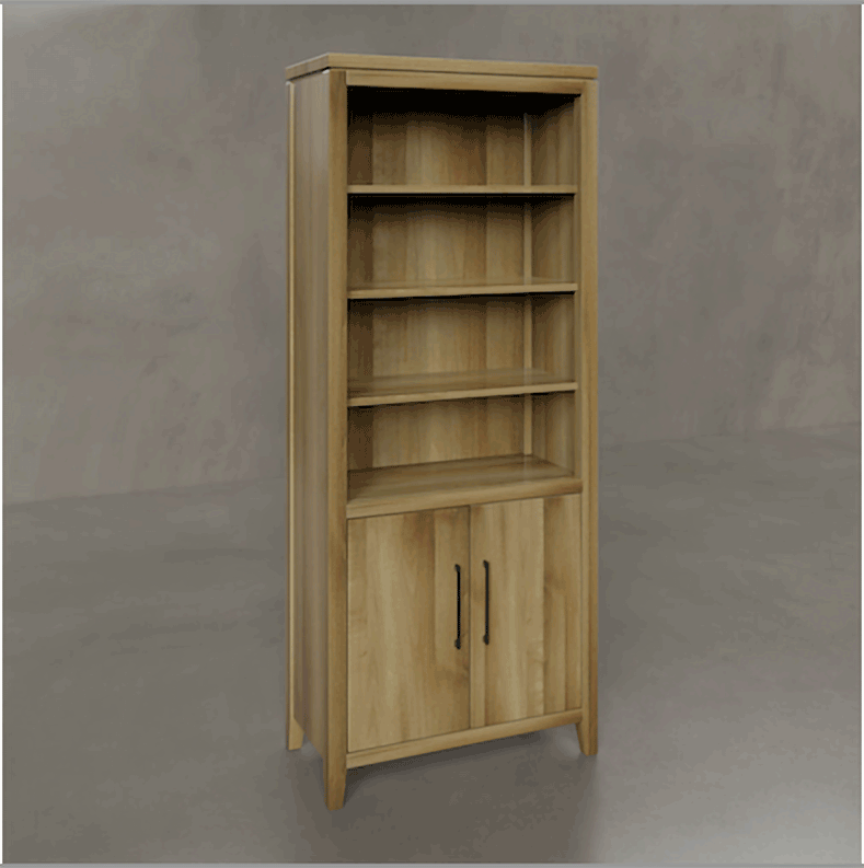 Nc 1050  river falls bookcase without doors brown maple ocs 112