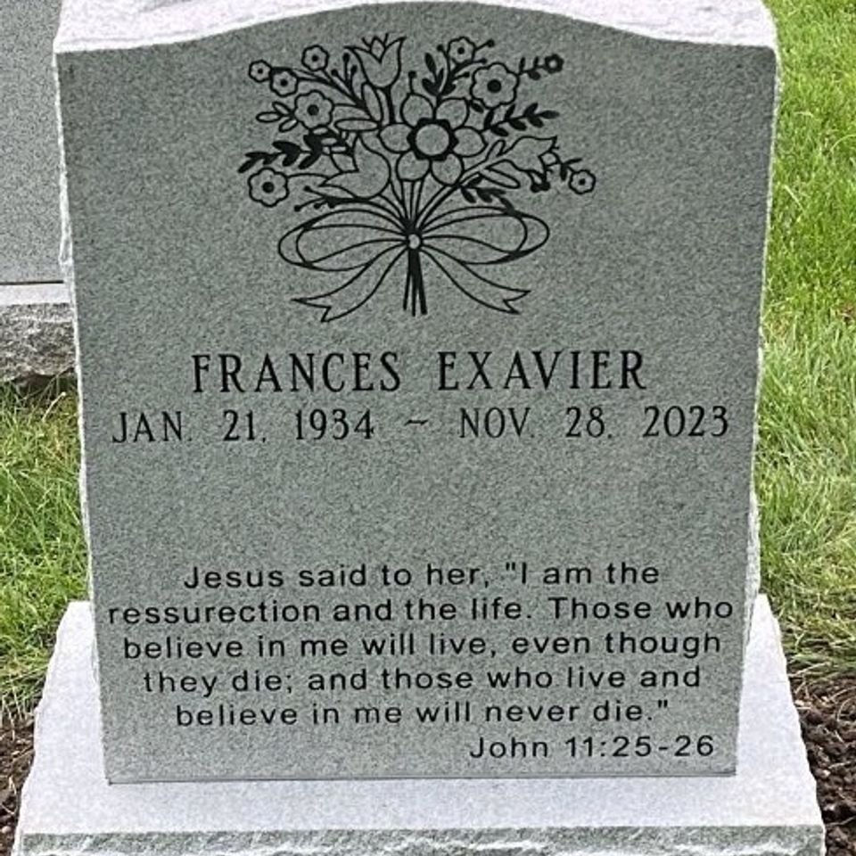 Frances exavier set stone