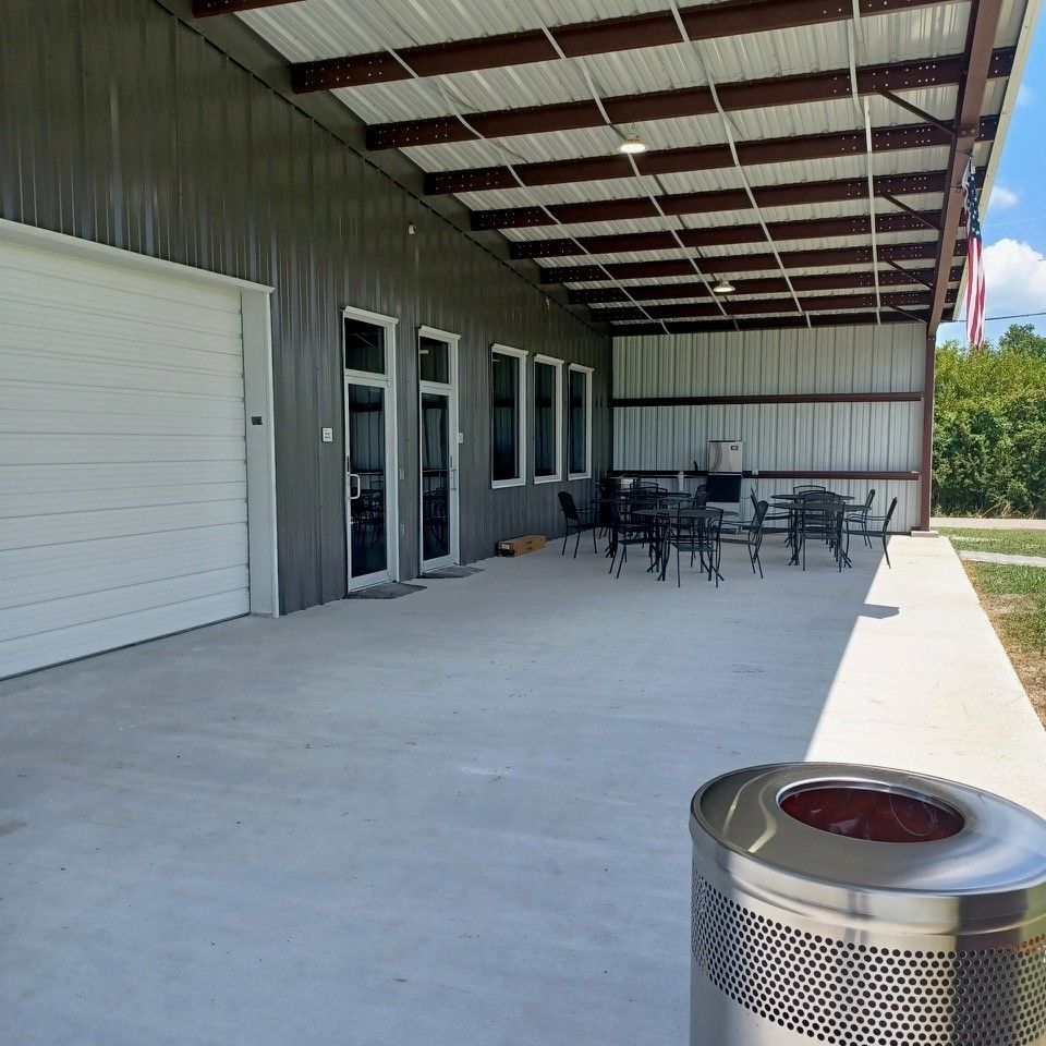 Security building patio